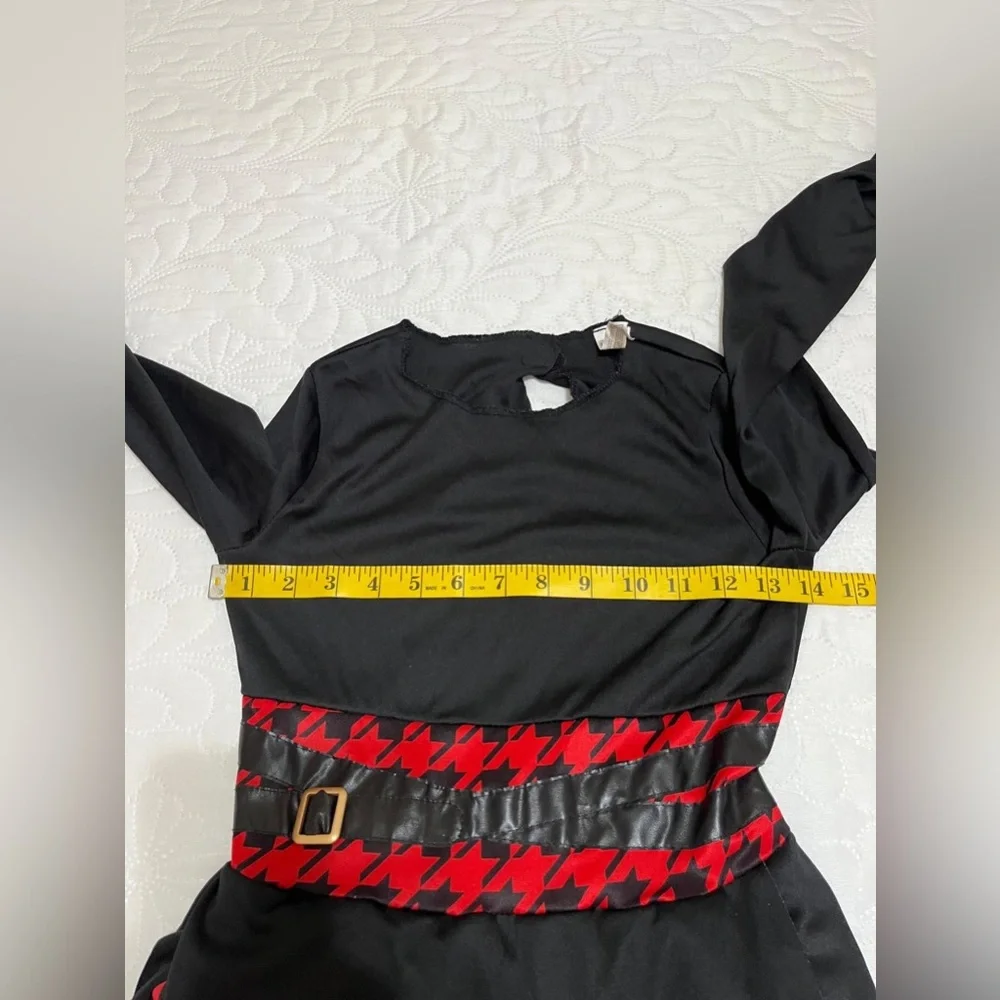 Black and Red Long Sleeve Dress